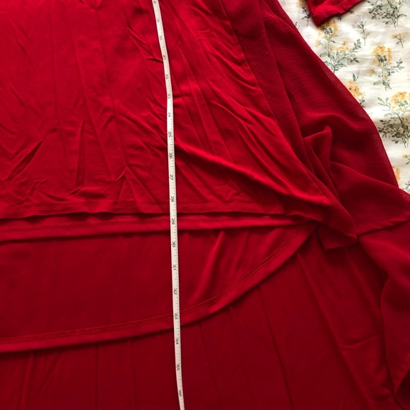 Basically Me Red Long Sleeve High Low Tunic Top - Picture 8 of 10
